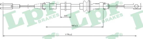 LPR C0368B - Трос, гальмівна система autozip.com.ua