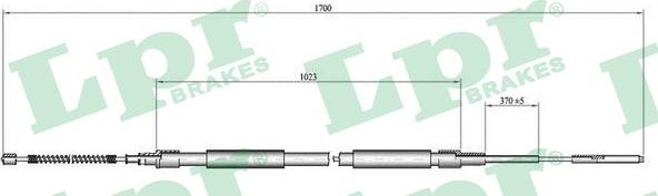 LPR C0306B - Трос, гальмівна система autozip.com.ua