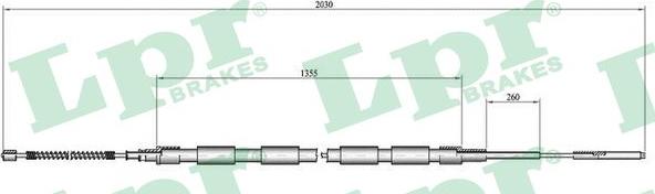 LPR C0302B - Трос, гальмівна система autozip.com.ua