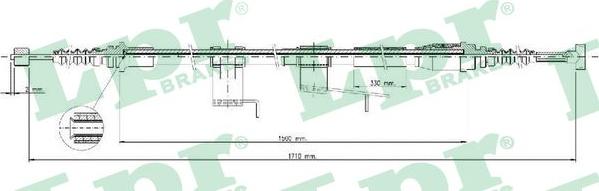 LPR C0388B - Трос, гальмівна система autozip.com.ua