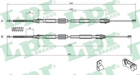 LPR C0259B - Трос, гальмівна система autozip.com.ua