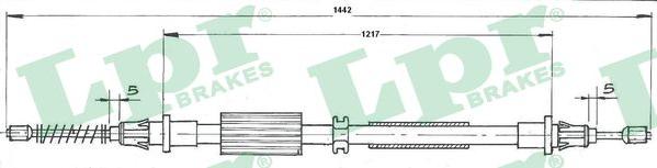 LPR C0264B - Трос, гальмівна система autozip.com.ua