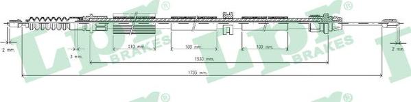 LPR C0262B - Трос, гальмівна система autozip.com.ua