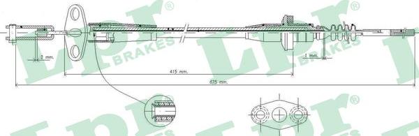 LPR C0235C - Трос, управління зчепленням autozip.com.ua