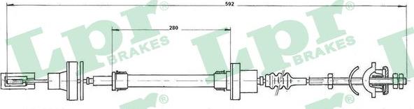 LPR C0272C - Трос, управління зчепленням autozip.com.ua