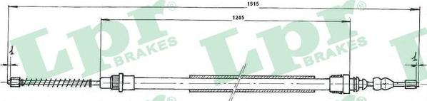 LPR C0726B - Трос, гальмівна система autozip.com.ua
