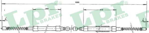 LPR C1494B - Трос, гальмівна система autozip.com.ua