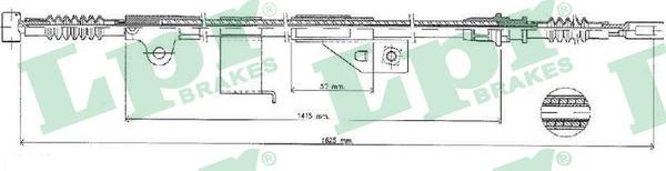 LPR C1487B - Трос, гальмівна система autozip.com.ua