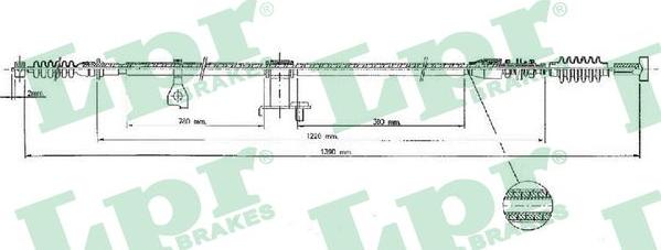 LPR C1554B - Трос, гальмівна система autozip.com.ua