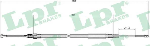 LPR C1518B - Трос, гальмівна система autozip.com.ua