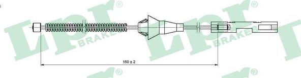 LPR C1660B - Трос, гальмівна система autozip.com.ua