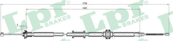 LPR C1012B - Трос, гальмівна система autozip.com.ua