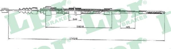 LPR C1146B - Трос, гальмівна система autozip.com.ua