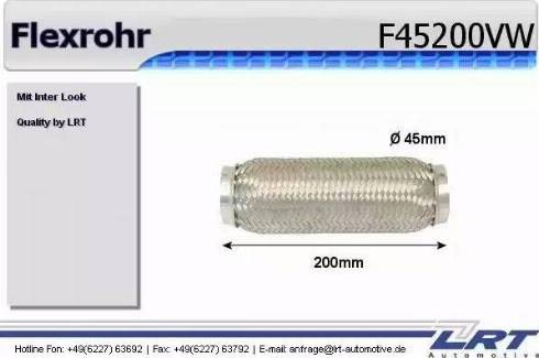 LRT F45200VW - Гофрована труба вихлопна система autozip.com.ua