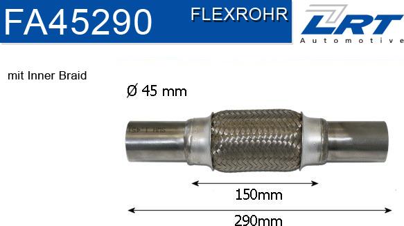 LRT FA45290 - Гофрована труба вихлопна система autozip.com.ua