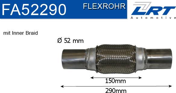 LRT FA52290 - Гофрована труба вихлопна система autozip.com.ua