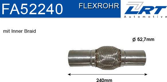 LRT FA52240 - Гофрована труба вихлопна система autozip.com.ua