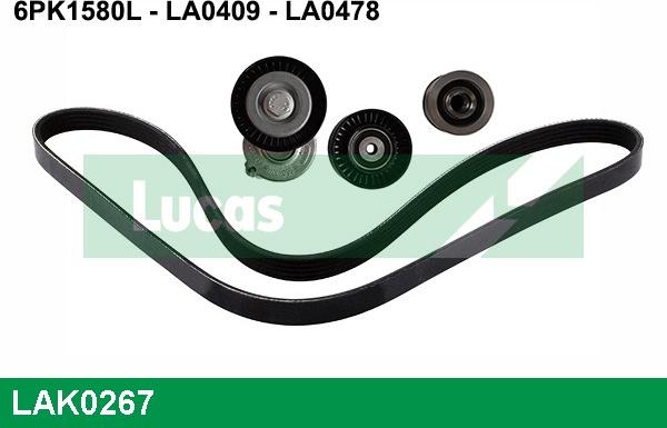LUCAS LAK0267 - Поликлиновий ремінний комплект autozip.com.ua