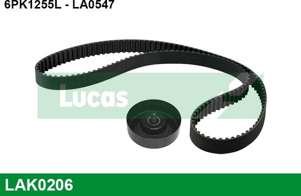 LUCAS LAK0206 - Поликлиновий ремінний комплект autozip.com.ua