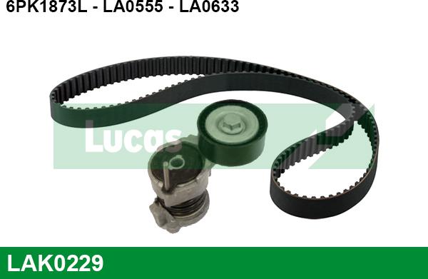 LUCAS LAK0229 - Поликлиновий ремінний комплект autozip.com.ua