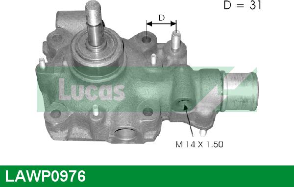 LUCAS LAWP0976 - Водяний насос autozip.com.ua