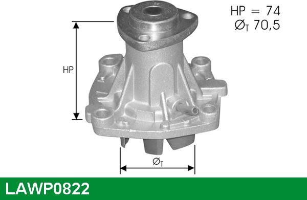 LUCAS LAWP0822 - Водяний насос autozip.com.ua