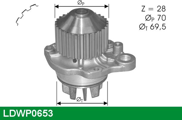 LUCAS LDWP0653 - Водяний насос autozip.com.ua