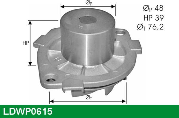 LUCAS LDWP0615 - Водяний насос autozip.com.ua