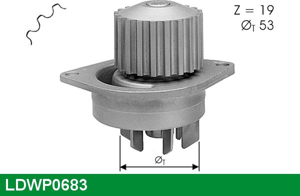 LUCAS LDWP0683 - Водяний насос autozip.com.ua