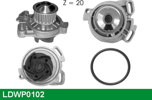 LUCAS LDWP0102 - Водяний насос autozip.com.ua