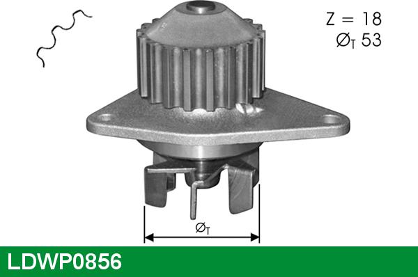 LUCAS LDWP0856 - Водяний насос autozip.com.ua