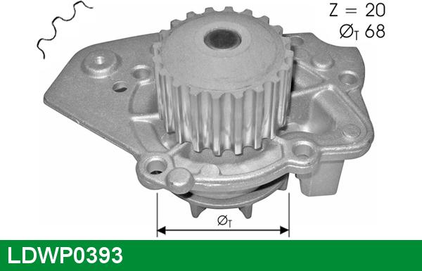 LUCAS LDWP0393 - Водяний насос autozip.com.ua