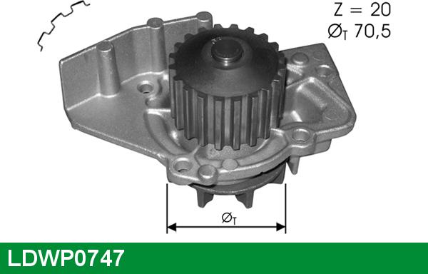 LUCAS LDWP0747 - Водяний насос autozip.com.ua