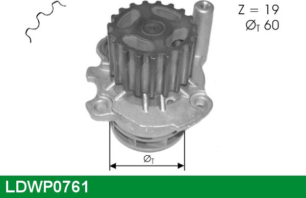 LUCAS LDWP0761 - Водяний насос autozip.com.ua