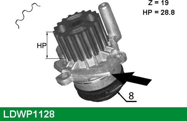 LUCAS LDWP1128 - Водяний насос autozip.com.ua