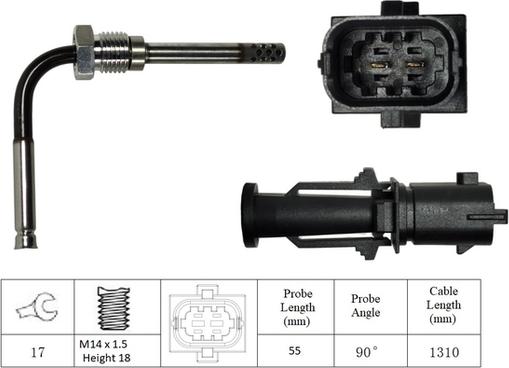 LUCAS LGS6094 - Датчик, температура вихлопних газів autozip.com.ua