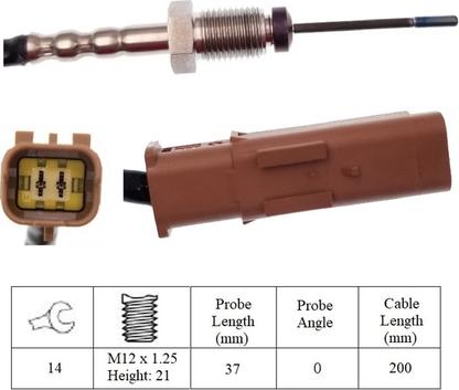 LUCAS LGS6098 - Датчик, температура вихлопних газів autozip.com.ua