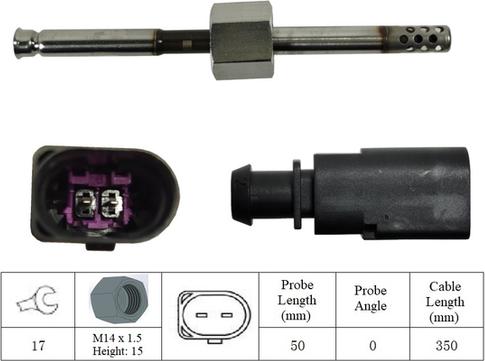 LUCAS LGS6046 - Датчик, температура вихлопних газів autozip.com.ua