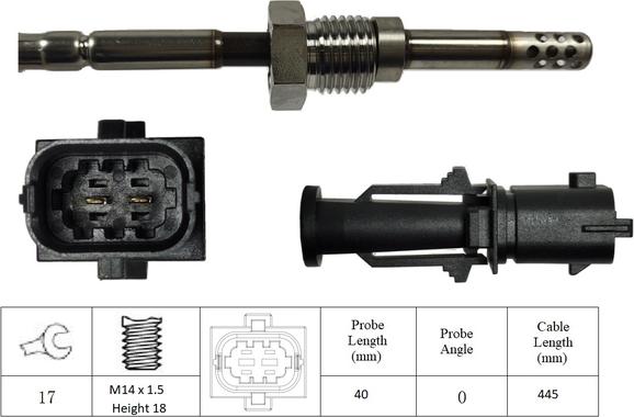 LUCAS LGS6063 - Датчик, температура вихлопних газів autozip.com.ua