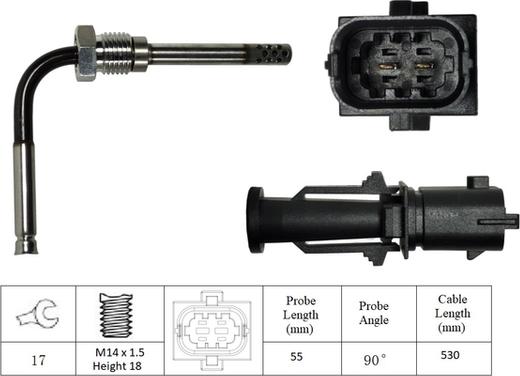 LUCAS LGS6062 - Датчик, температура вихлопних газів autozip.com.ua