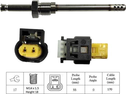 LUCAS LGS6000 - Датчик, температура вихлопних газів autozip.com.ua