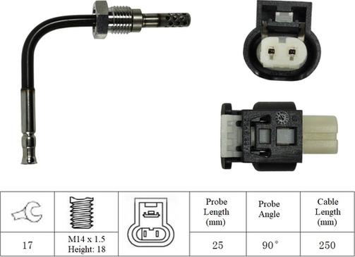 LUCAS LGS6001 - Датчик, температура вихлопних газів autozip.com.ua