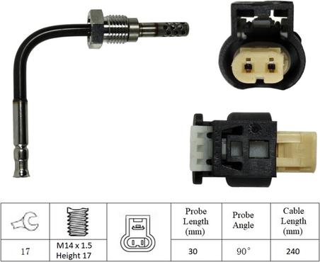 LUCAS LGS6008 - Датчик, температура вихлопних газів autozip.com.ua