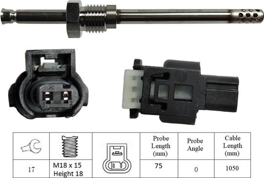 LUCAS LGS6002 - Датчик, температура вихлопних газів autozip.com.ua