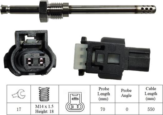 LUCAS LGS6013 - Датчик, температура вихлопних газів autozip.com.ua