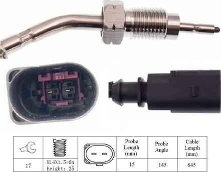 LUCAS LGS6029 - Датчик, температура вихлопних газів autozip.com.ua