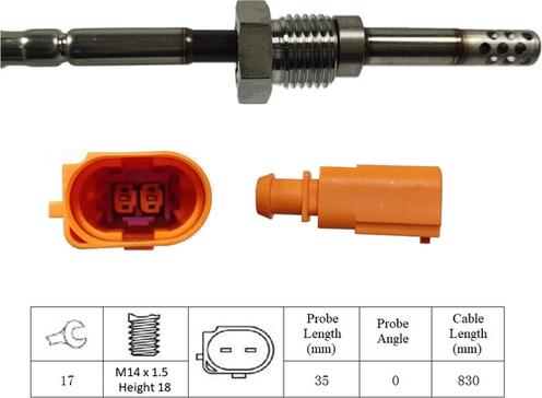 LUCAS LGS6023 - Датчик, температура вихлопних газів autozip.com.ua