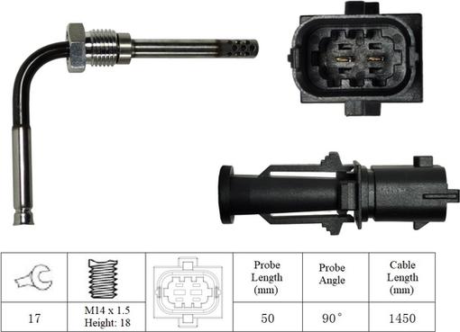 LUCAS LGS6079 - Датчик, температура вихлопних газів autozip.com.ua