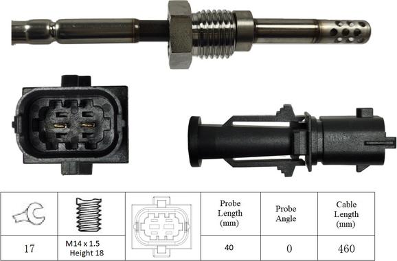 LUCAS LGS6073 - Датчик, температура вихлопних газів autozip.com.ua