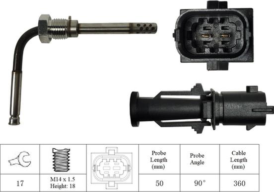 LUCAS LGS6077 - Датчик, температура вихлопних газів autozip.com.ua